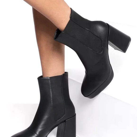 XIT by DINSKO New Leather Heels Platform Ankle Boots - Picture 10 of 12